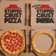 pepperoni pizza next to nothing but stuffed crust pizza ring